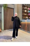 44133 - Tesettür İkili Takım Si̇yah-J2