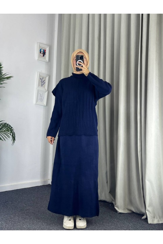 4089 - Triko İkili Takım Laci̇vert A-16