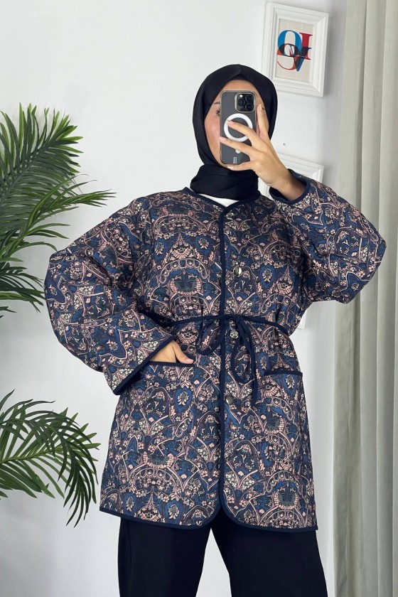 50766 - Kapitone Tesettür Ceket Laci̇vert G-3 50766 - Kapitone Tesettür Ceket Laci̇vert G-3