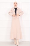 4560 - Scuba Kumaş İkili Tesettür Takım Bej