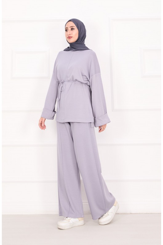 21184 - Seyyar Kuşaklı Kolu Katlama Detaylı Oyşo Takım Gri̇ A23