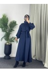 4559 - Scuba Kumaş Tesettür Elbise Laci̇vert 4559 - Scuba Kumaş Tesettür Elbise Laci̇vert