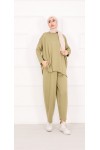 21055 - Salaş Kesim Şalvar Pantolonlu Takım Haki̇ A25