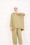 21055 - Salaş Kesim Şalvar Pantolonlu Takım Haki̇ A25
