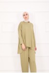 21055 - Salaş Kesim Şalvar Pantolonlu Takım Haki̇ A25