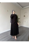 4226 - Sandy Kumaş Rahat Kesim Etek & Bluz İkili Takım Si̇yah 4226 - Sandy Kumaş Rahat Kesim Etek & Bluz İkili Takım Si̇yah
