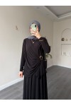 4226 - Sandy Kumaş Rahat Kesim Etek & Bluz İkili Takım Si̇yah 4226 - Sandy Kumaş Rahat Kesim Etek & Bluz İkili Takım Si̇yah