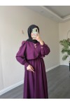 21230 - Bolerolu Gold Düğmeli Elbise Takım Mor 21230 - Bolerolu Gold Düğmeli Elbise Takım Mor