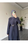 1513 - Seyyar Kemerli Sandy Kumaş Elbise Füme 1513 - Seyyar Kemerli Sandy Kumaş Elbise Füme